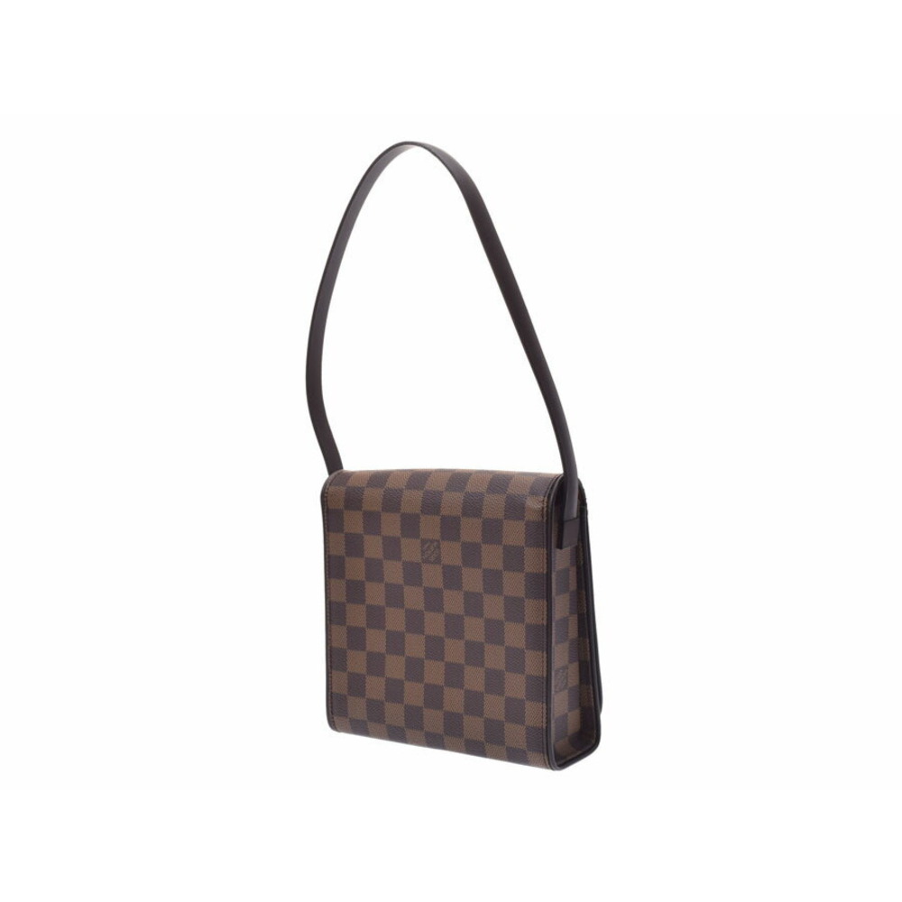 Louis Vuitton Brown Leather Handbag Tribeca Damier